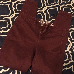 Burgundy jeggings from Kohl’s